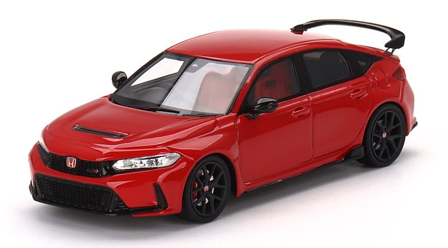 TrueScale Miniatures TSM MODEL Honda Civic Type R 2023 Rally Red Completed Product 1/43 (Right Handle)
