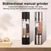 Набор мельниц 2-в-1 для соли и перца, регулируемая степень помола, ручная мельница для специй со стеклянной банкой, многоразовая кухонная шейкер-бутылка из нержавеющей стали