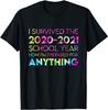 End Of Year School Survivor Tie Dye 2020-2021 Teacher Funny T-Shirt Classic T-shirt