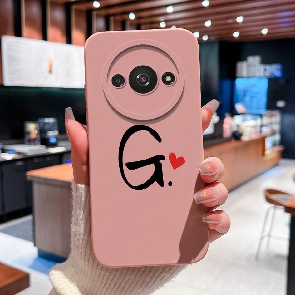 Чехол для телефона Redmi A3 A1 A2 A4 A5 4A 5A 6A Модные простые узоры с буквами AZ Жидкий силиконовый чехол для улучшения защиты объектива для корпуса Redmi