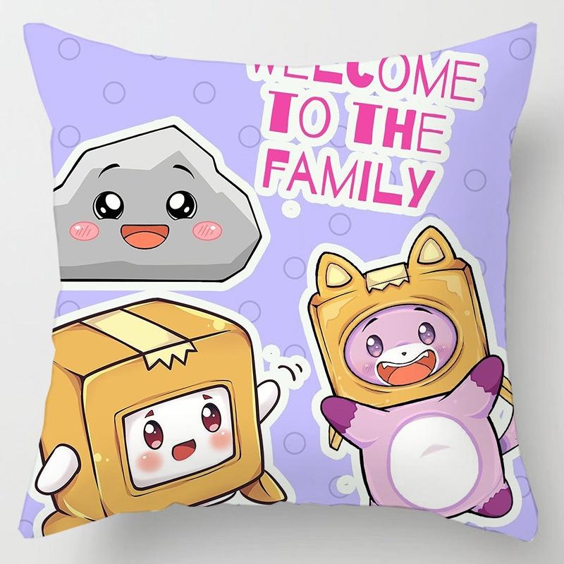 Lankybox Decorative Soft Pillow Case Cushion Cover For Comfortable Car Travel