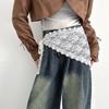 Double-use Lace Trim Hair Scarf Early Spring Butt Curtain Small Apron A-Line Half Skirt Fashion Ins Style Stacked Short Skirts