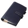 Lightex System Organizer, Genuine Vegetable-Tanned Leather, Bible Size, 6-Ring Hole, Lightweight, B6monolether01, Navy