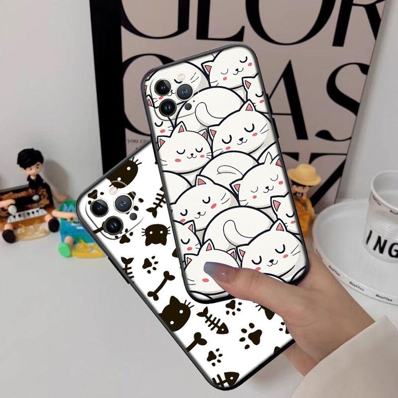 Cat Kitten Cute Shell Phone Case for Samsung Galaxy S20 S21 S22 Ultra FE Plus A21S A22 A24 A25 A26 A30 A30S A31