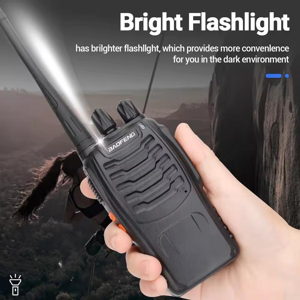 4PCS Baofeng BF-888S V2 Walkie Talkie Dual Band Portable Long Range UHF 400-470MHz VOX Ham Two Way Radio For Hunting Hotel Walk