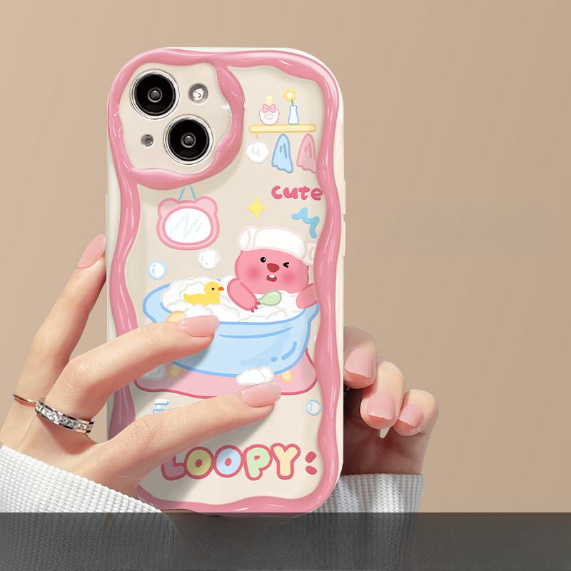 Подходит для чехла для мобильного телефона Apple 15promax IPhone 14/13 Милая мультяшная подставка 11/12 Силиконовый Xs Противоударный