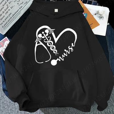 Толстовки для женщин с надписью «Зарегистрированная медсестра RN», персонализированная толстовка медсестры RN, забавные толстовки медсестры, зарегистрированная черная толстовка