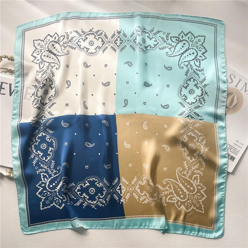 70 * 70cm New Silk Small Square Scarf For Women'S Neck Protection Professional Scarf Versatile Hair Tie Headscarf Scarf