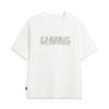 Li Ning Спортивная серия Тренд Свободный крой Круглый вырез Вышитый логотип Парная футболка Унисекс футболка AHSW391-2