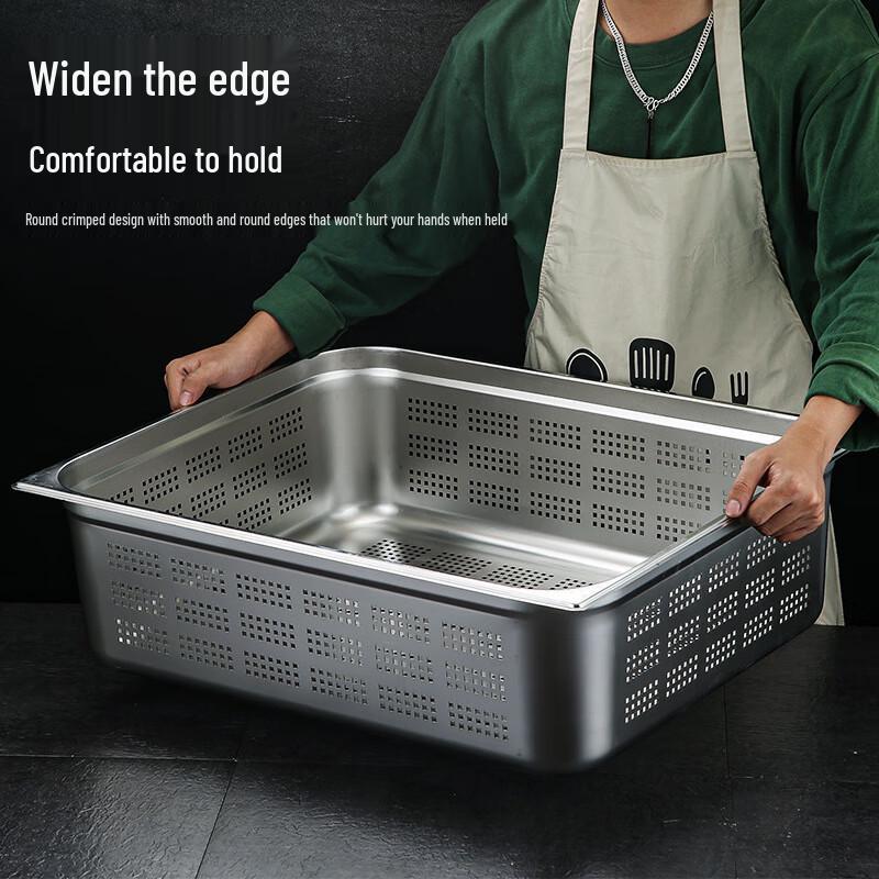 Stainless Steel Perforated Drain & Serving Pan