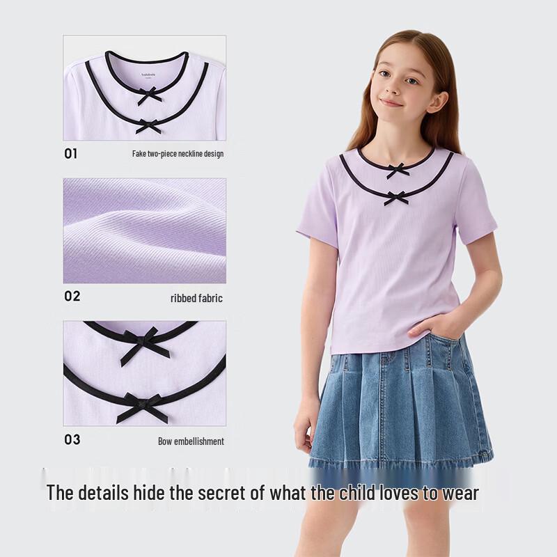 Girls' Sweet Short-Sleeved T-Shirt