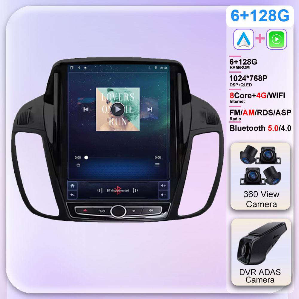 9,7-дюймовый Android для Ford KUGA C-max Escape 2013 - 2015 Автомагнитола Авто Мультимедийный Плеер GPS Навигация Carplay 5G WIFI Не 2Din