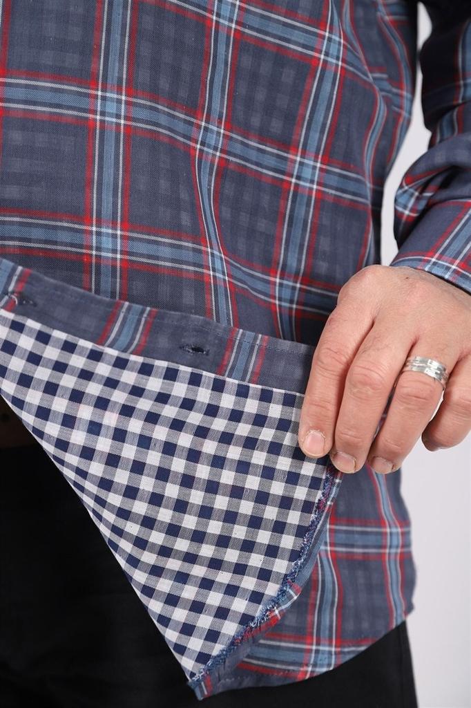 Men's Plus Size Plus Size Shirt Plus Size Men's Plaid Shirt Black