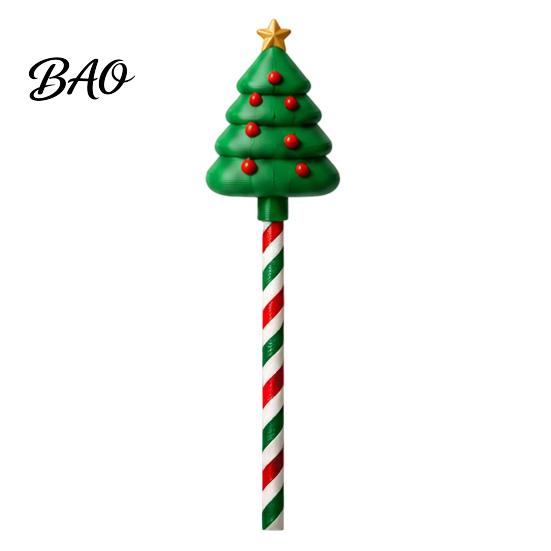 Christmas Holiday Accessory Tap-to-Pay Wand, 3D Printed Credit Card Holder with Candy Secure Slot Cane Handle, Contactless Payment Stick for Checkout,