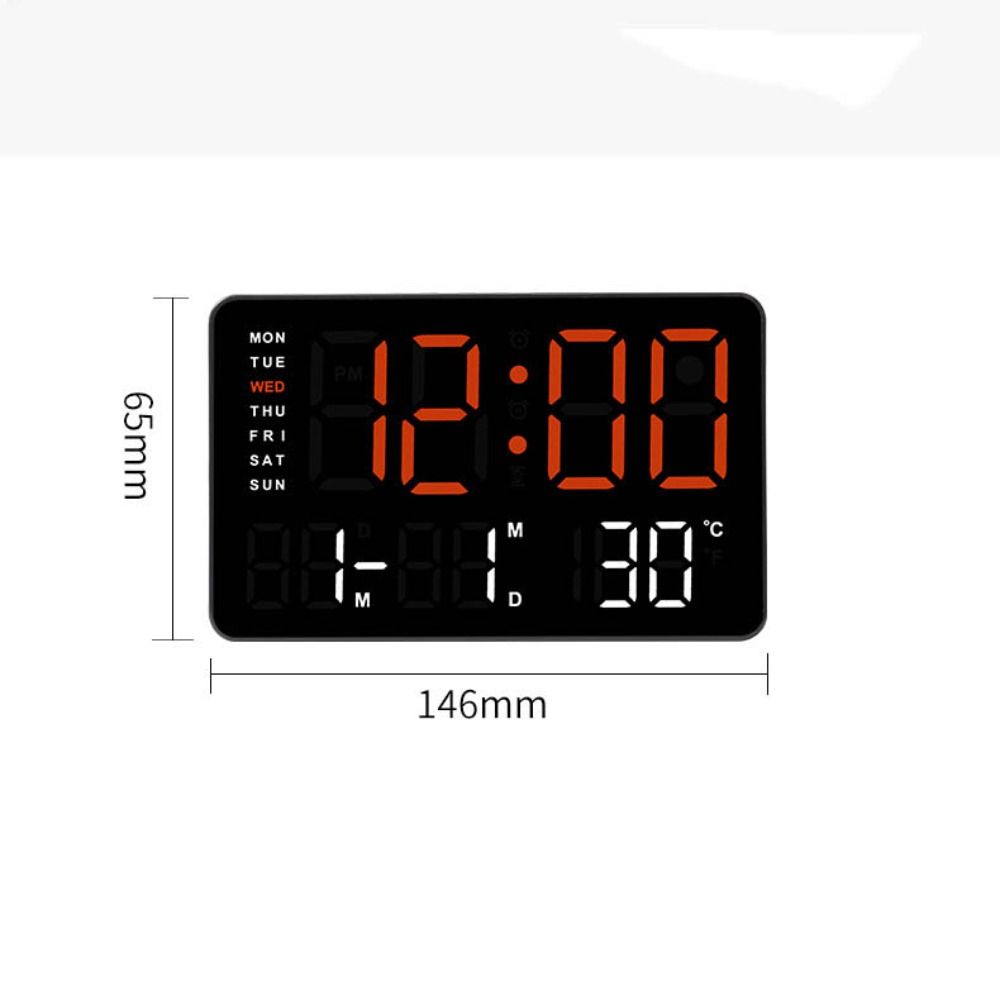 Многофункциональные цифровые светодиодные часы с дисплеем температуры, настольные часы для спальни