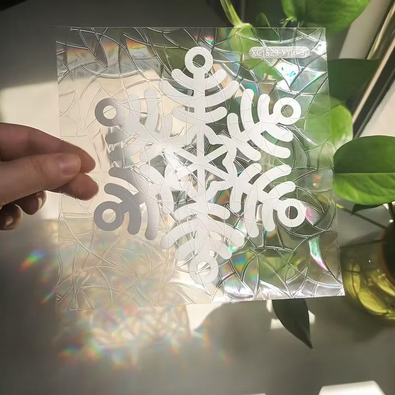 6 шт. Ловец солнца Снежинка Наклейка на окно Электростатическая Съемная Наклейка на стекло Снежинка Рождественское Украшение для спальни Гостиной