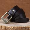 Rare Italian A-Grade Thickened First-Layer Cowhide Belt Men'S Genuine Leather Pin Buckle American Rough Copper Buckle Retro Belt