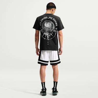 Nike Баскетбольные майки мужские черные с круглым вырезом умеренные
