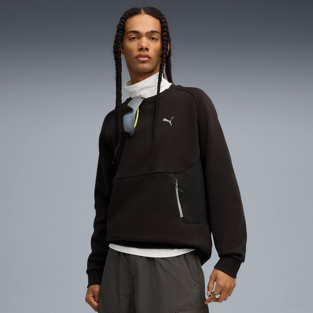 Puma PUMATECH RELAXED CREW FL men's sweatshirt black 63343601 r M