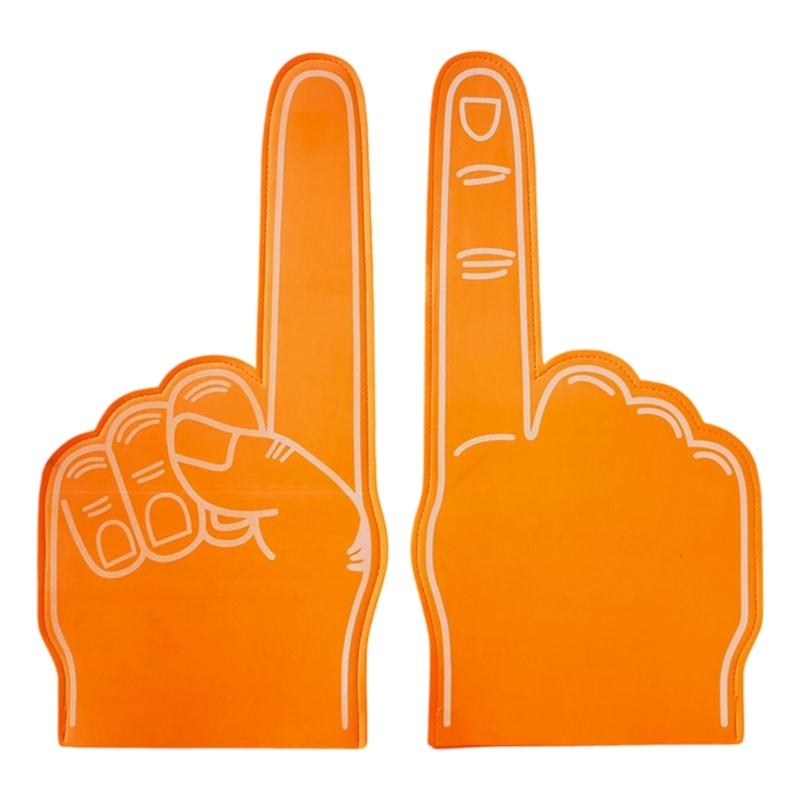 2 Part Oversized Cheer Hand Gloves Showy Foam Fingers For Stadium Event And Concert Festivities