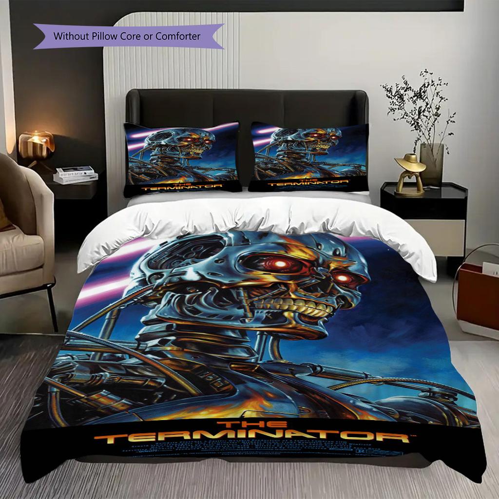 Terminator Future Warrior Threepiece Set 1 Duvet Cover 2 Pillowcase Without Core Duvet Cover And Pillowcase Soft And Comfortable Bedding Set