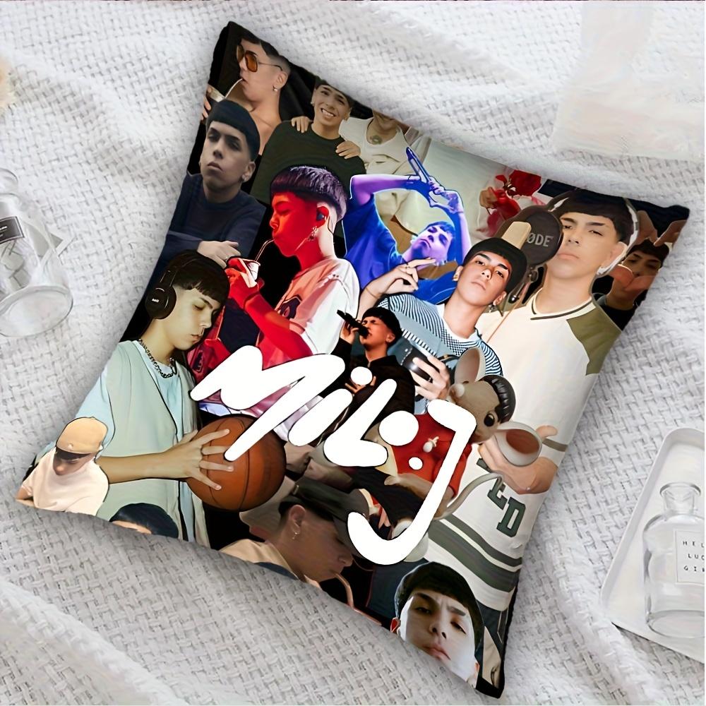 1 шт. Наволочка для подушки Milo J Collage, 2D двусторонняя полиэстеровая наволочка для подушки, Наволочка с декором для фанатов латинской музыки, Подарок для фанатов Milo J