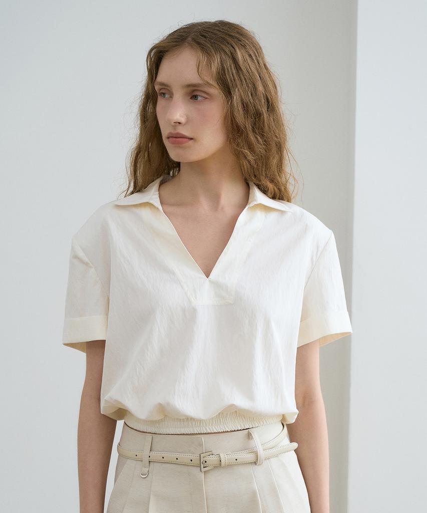 RENEJ Collar Banding Blouse