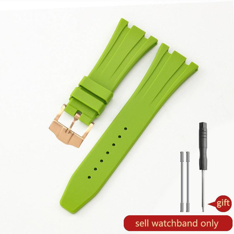 Силиконовый ремешок для часов AP Aibi 15400 серии Royal Oak, водонепроницаемый, влагостойкий, резиновый ремешок для часов, мужские аксессуары, 26мм27мм28мм