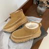 Niche Design Thick-soled Velvet Snow Boots for Women's 2025 Winter New Versatile Casual Non-slip Warm and Comfortable Cotton Shoes
