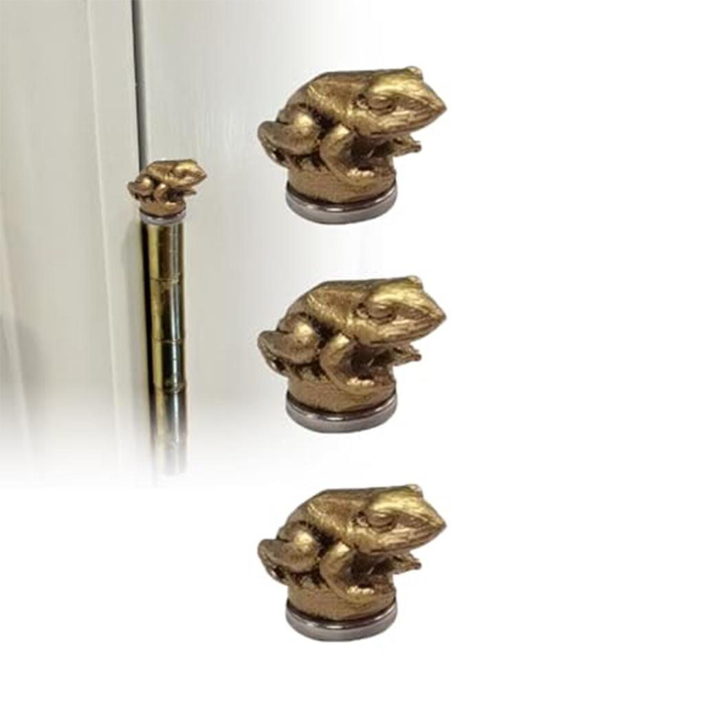 Головка петли для украшения домаВинтажные головки дверных петель в виде животных Декоративный набор из 3 бронзовых головок петли для животных Магнитная дверная петля