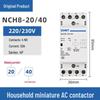 Однофазный AC контактор Chint NCH8-20/20, 20А, 240В, 2P, для монтажа на DIN-рейку