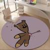 1pc Teddy Bear Office Round Area Rug,  Mat Suitable ForOffice, Under Office Chairs Bedroom Living Room Home Decor, Room Deco