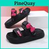 Stylish Eva Summer Sandals For Girls Featuring Breathable Soft Sole Design In Black Pink And Green