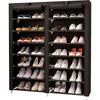 Shoe Cabinet Fabric Shoe Rack with 2 Zippered Doors Home 125x92x28.5cm 28 Pairs