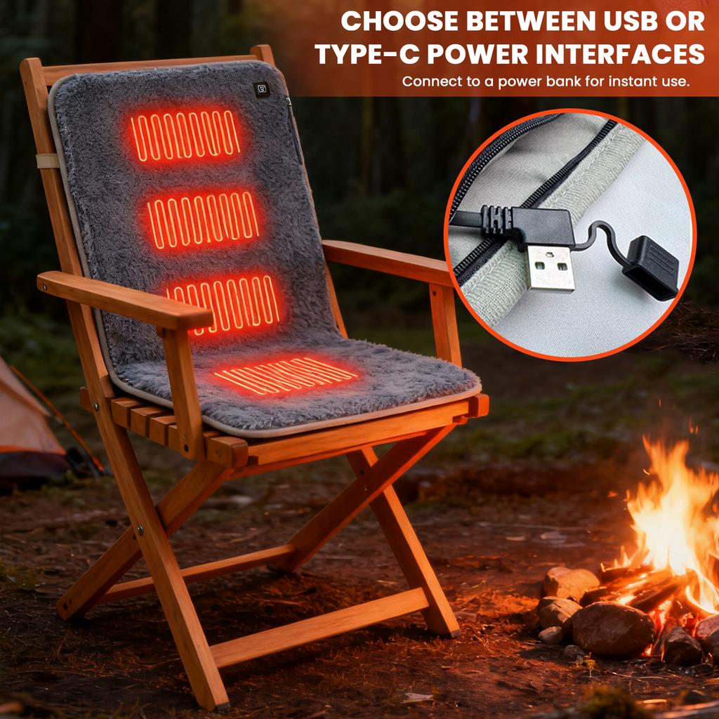 5В USB Подогреваемая Подушка на Сиденье Power Bank Не Входит в Комплект Складная Нагревательная Подушка Складная Подогреваемая Подушка на Сиденье для Офиса/Дома/Улицы