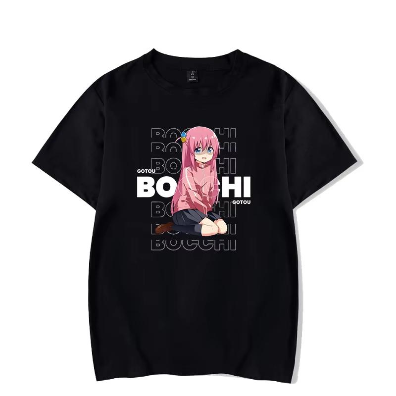 Bocchi The Rock Gotou Hitori Classic Manga Graphic T‑Shirt Japanese Anime Harajuku Hip‑Hop Cotton Loose Oversized Casual Streetwear Tops For Men Women
