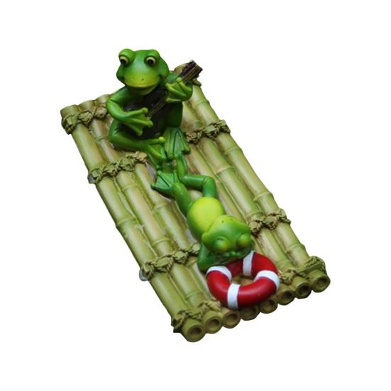 Floating Frog Ornament Waterproof Detailed Pool Decor Frog Sculpture Eco-friendly Floating Figurine Craft for Pond Pool Fish Tank