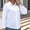 Women's Autumn Clothing Solid Color Pure Cotton Long Sleeved Loose Casual Shirt Women's Top