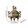 Incense Burner Ornament Crafts Decorative Desktop Decor Brass Retro Holder Tripod Censer for