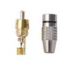4pcs CCTV Camera Solder-Free AV Cable RCA RCA Male Plug Connector Adapter