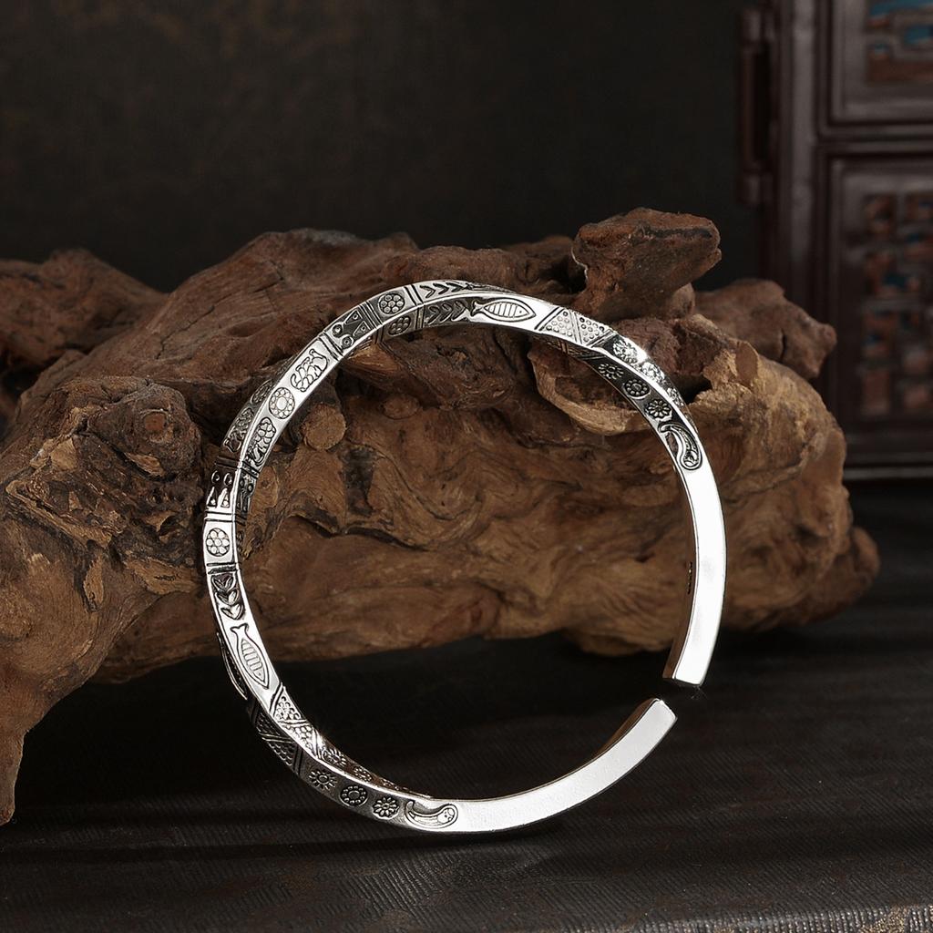 Four Square Twisted Oracle Bone Script Bracelet New Original Scripture Retro Bracelet As A Birthday Gift for Friends