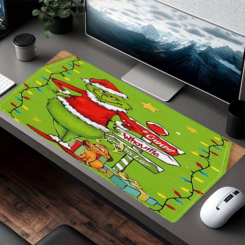 The Grinch Print Mouse Pad, for Keyboard Pad Laptop PC Mat for Office Home Use, Desk Decor, Perfect Birthday Gift for Gamers