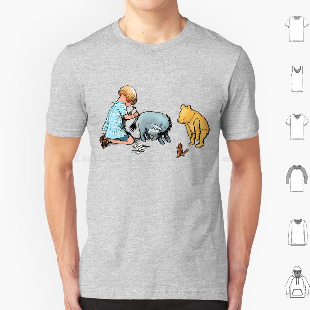 Vintage Cartoon Winnies Tiggers 2024 T Shirt 6xl Cotton Cool Tee Winnies The Winnies Bear Honey Christopher Robin Kanga Rabbit