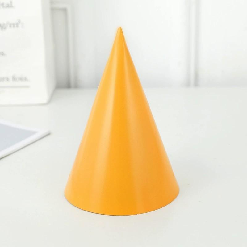 Детские шапки на день рождения, одноцветные праздничные костюмы, конические шляпы, однотонные треугольные шляпы