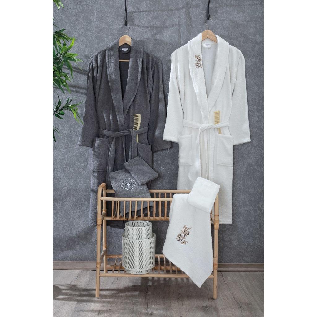 Комплект банных халатов из 10 предметов с вышивкой | халат | Набор халатов | Набор приданого