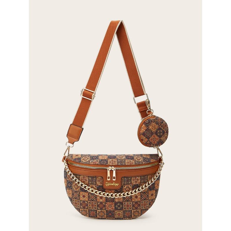 Niche Design Sense Printed Crossbody Bag Модная женская нагрудная сумка через плечо на одно плечо