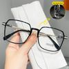 Anti Blue Light Glasses Women Men Big Frame Transparent Eyeglasses Unisex