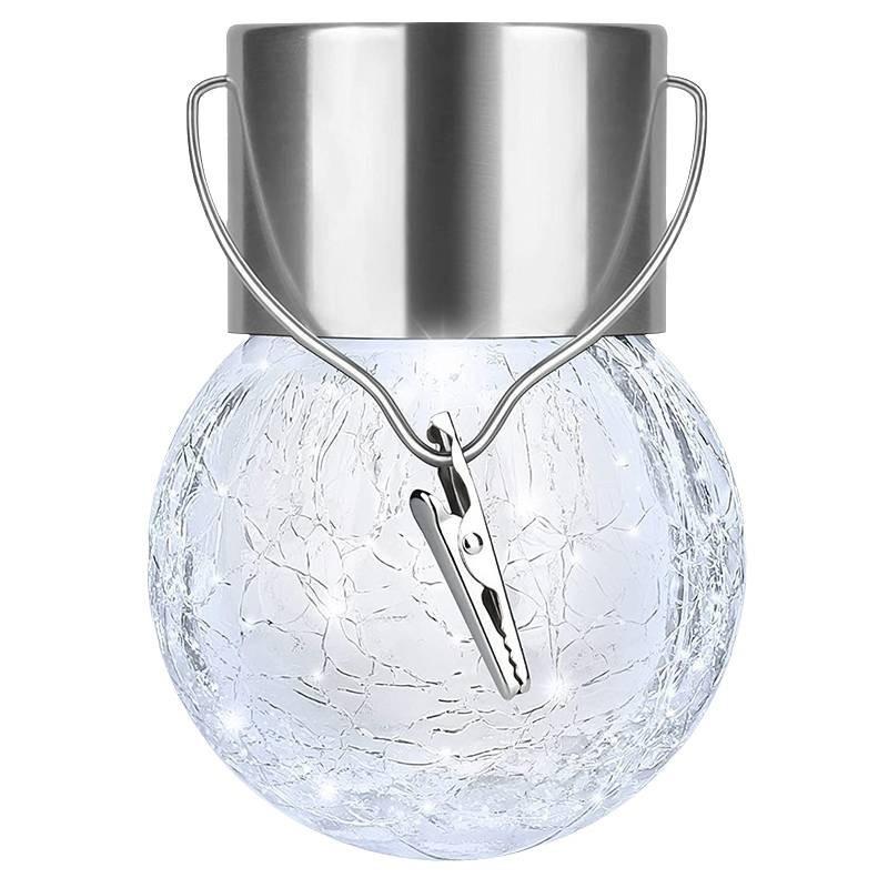 European Style Solar Glass Ball Led String Light Outdoor Crackle Ball Garden Decor Ip65