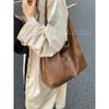 Large Capacity Retro Underarm Bag Women's 2025 New Autumn and Winter Shoulder Bag Maillard Brown Commuter Tote Bag