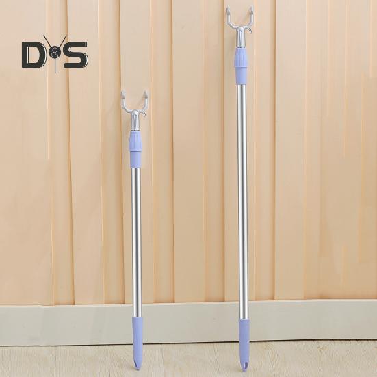 Штанга для одежды из нержавеющей стали, U-образная вилка, выдвижной телескопический крючок для подвешивания одежды, высокая грузоподъемность, складная вешалка для одежды